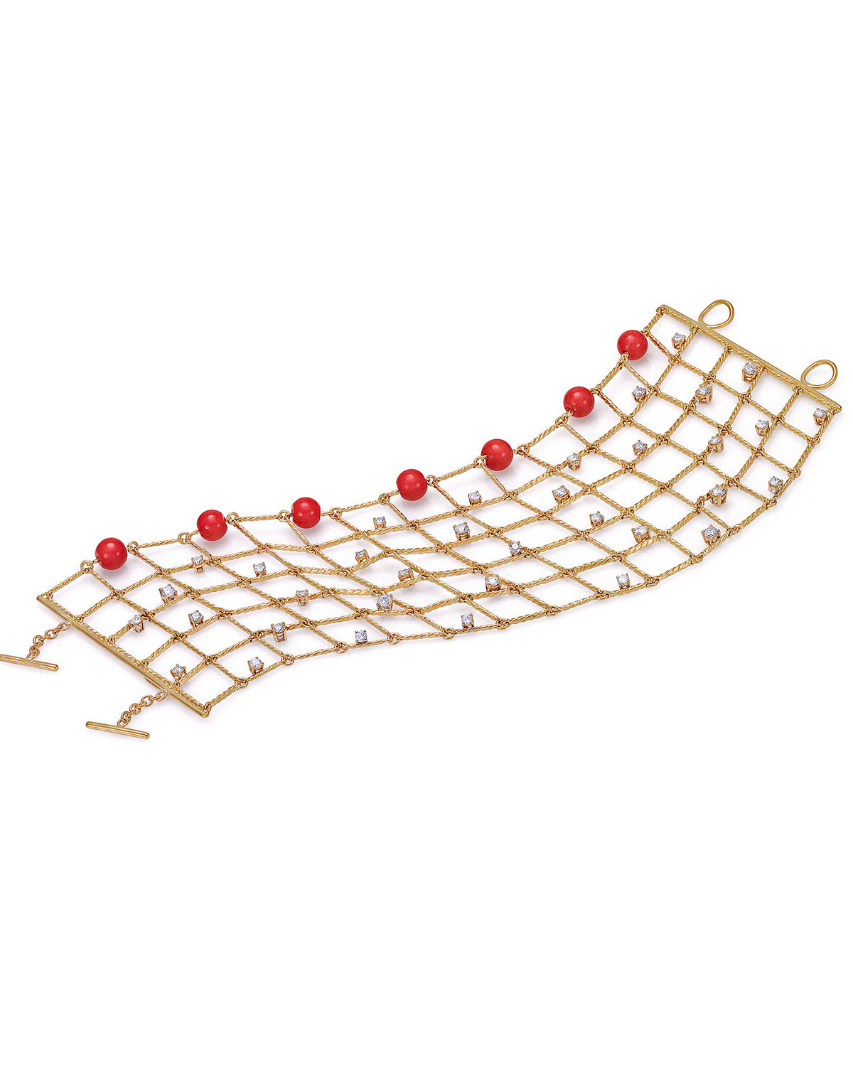 Diamond Net Bracelet, 100% Hand-Crafted, Exclusive Work of Wearable Art