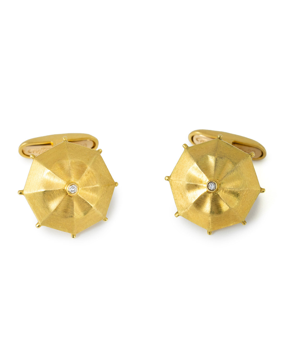 Umbrella Collection Cufflinks with Diamond on the center